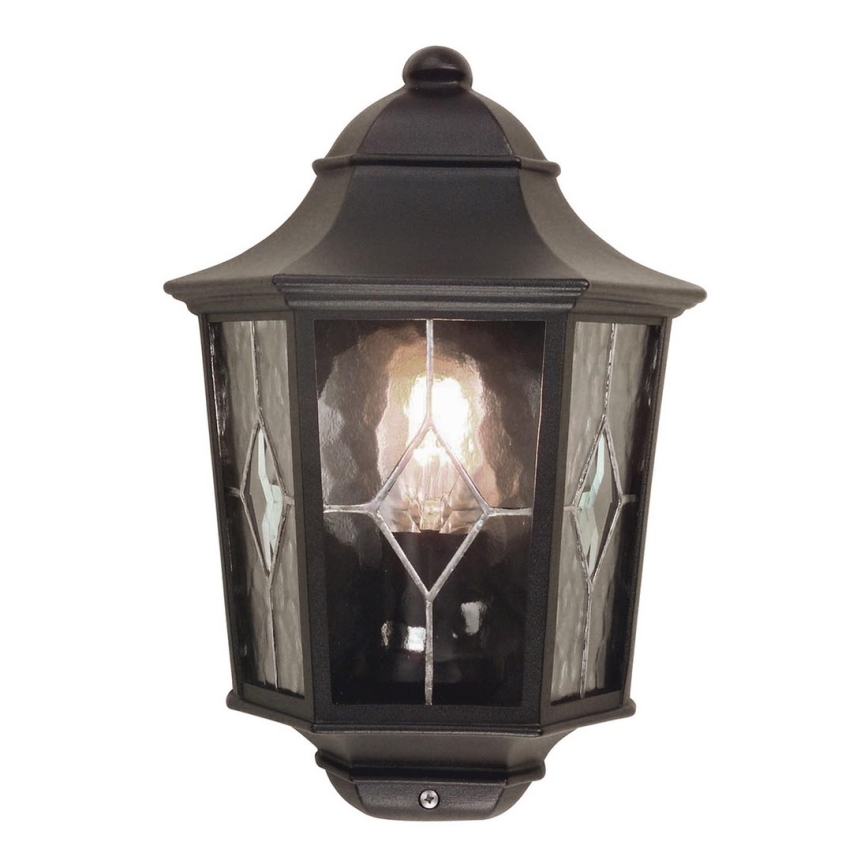 Elstead NR7-2-BLK - Utomhus vägglampa  NORFOLK 1xE27/100W/230V IP43