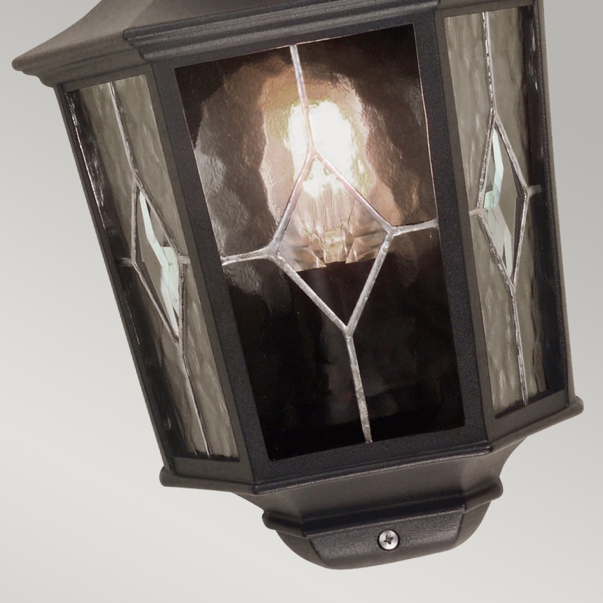 Elstead NR7-2-BLK - Utomhus vägglampa  NORFOLK 1xE27/100W/230V IP43