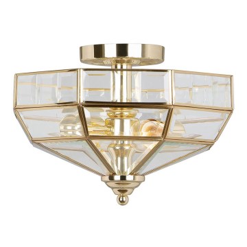 Elstead OLD-PARK-PB - Taklampa  OLD PARK 2xE27/60W/230V gold
