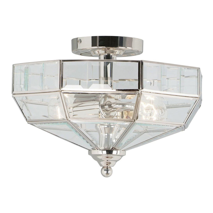 Elstead OLD-PARK-PN -  Taklampa  OLD PARK 2xE27/60W/230V skinande krom 
