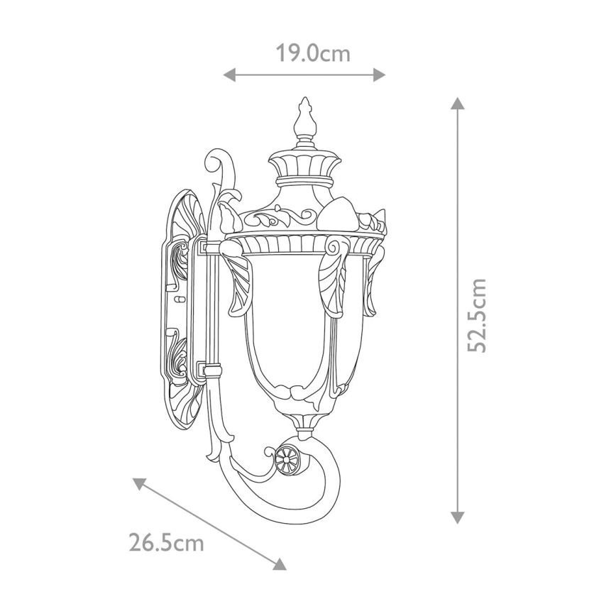 Elstead - Vägglampa för utomhusbruk PHILADELPHIA 1xE27/60W/230V IP44