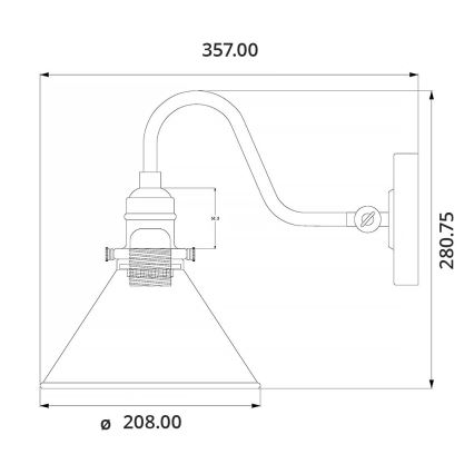 Elstead - Vägglampa PROVENCE 1xE27/60W/230V svart
