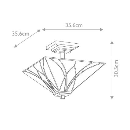 Elstead - Taklampa Tiffany ASHEVILLE 2xE27/100W/230V