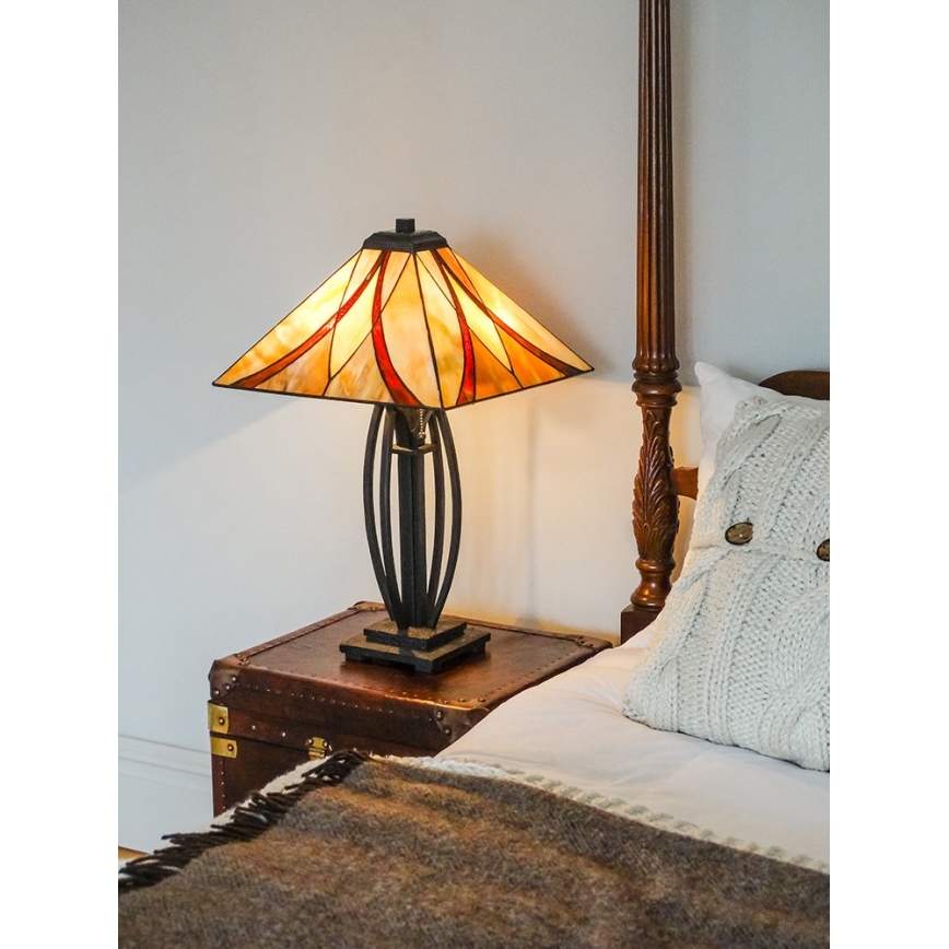 Elstead QZ-ASHEVILLE-TL - Bordslampa  ASHEVILLE 2xE27/60W/230V