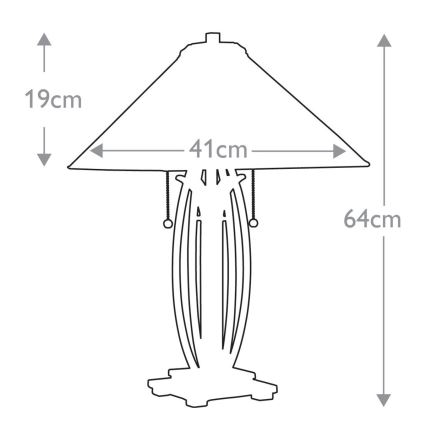 Elstead QZ-ASHEVILLE-TL - Bordslampa  ASHEVILLE 2xE27/60W/230V