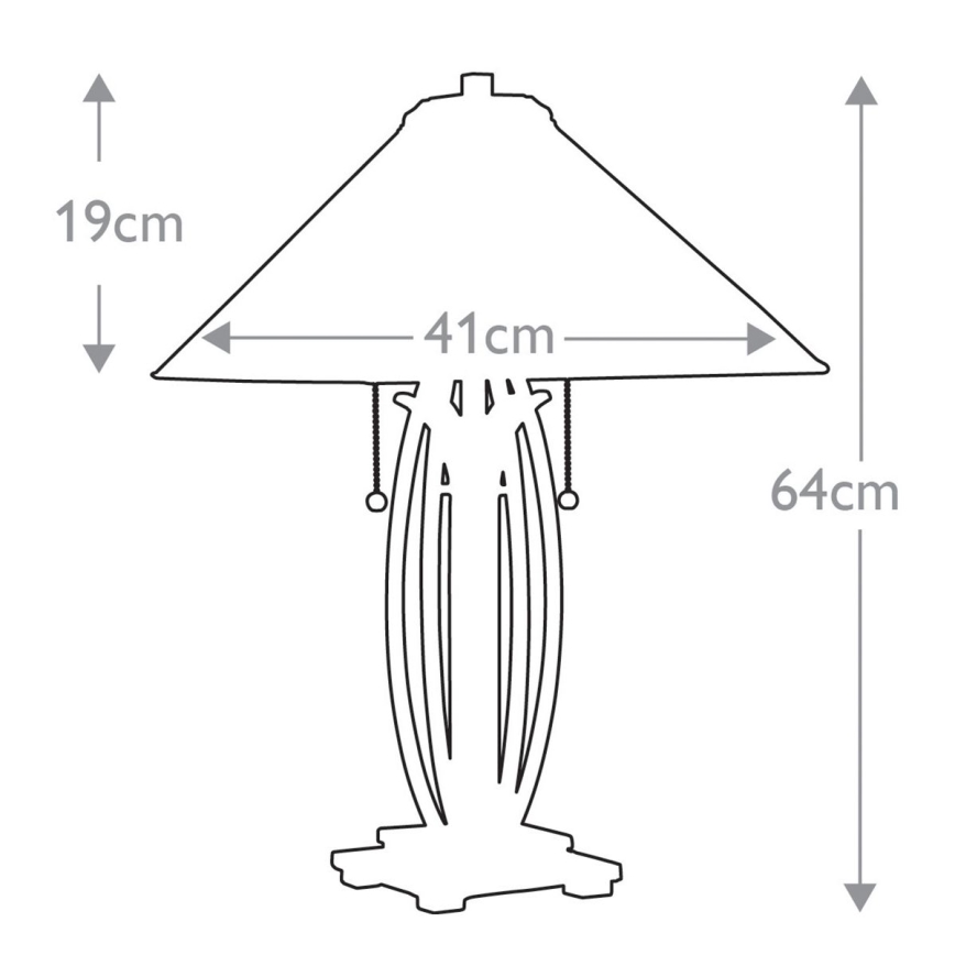 Elstead QZ-ASHEVILLE-TL - Bordslampa  ASHEVILLE 2xE27/60W/230V