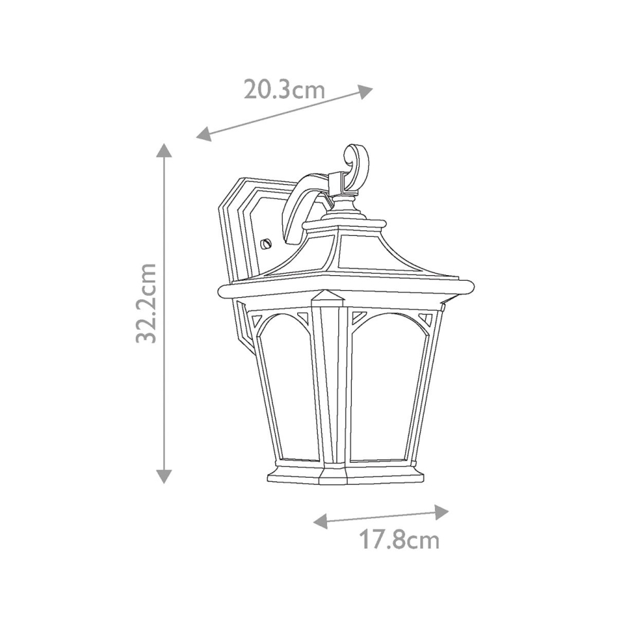 Elstead QZ-BEDFORD2-S - Utomhus vägglampa  BEDFORD 1xE27/60W/230V IP44