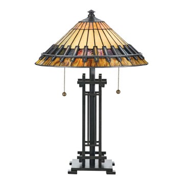 Elstead QZ-CHASTAIN-TL - Bordslampa  CHASTAIN 2xE27/60W/230V