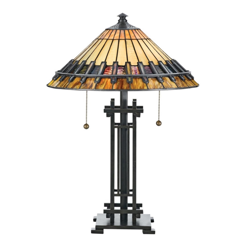 Elstead QZ-CHASTAIN-TL - Bordslampa  CHASTAIN 2xE27/60W/230V