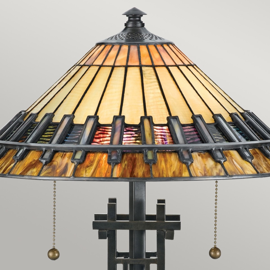 Elstead QZ-CHASTAIN-TL - Bordslampa  CHASTAIN 2xE27/60W/230V