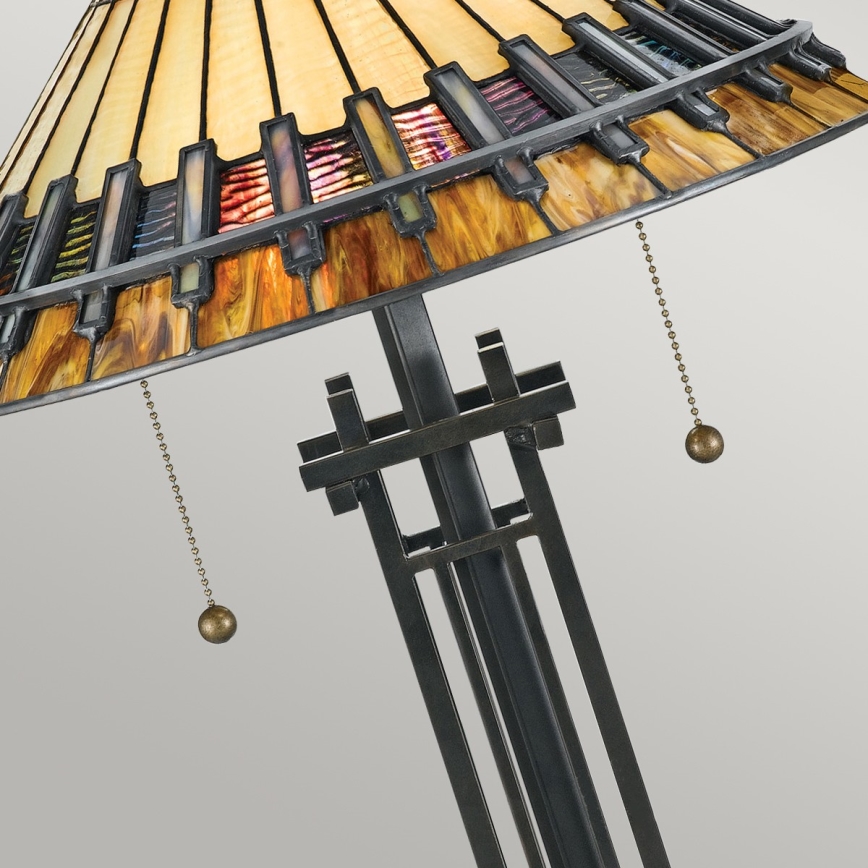 Elstead QZ-CHASTAIN-TL - Bordslampa  CHASTAIN 2xE27/60W/230V