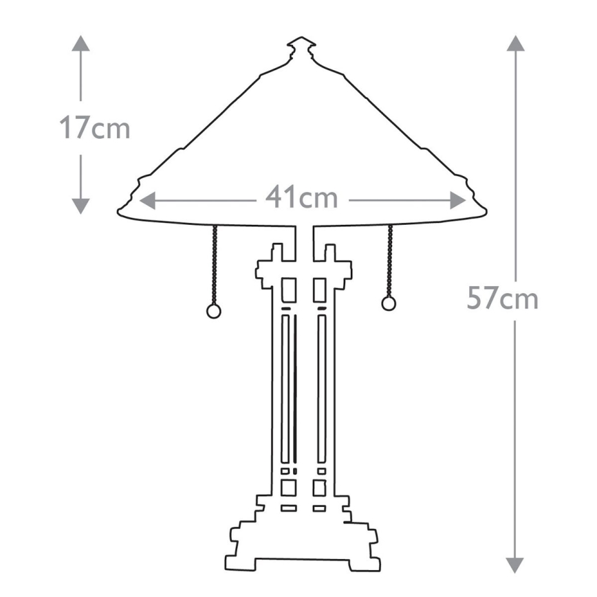 Elstead QZ-CHASTAIN-TL - Bordslampa  CHASTAIN 2xE27/60W/230V