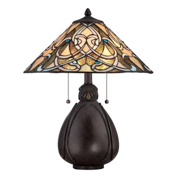 Elstead QZ-INDIA-TL - Bordslampa  INDIA 2xE27/75W/230V