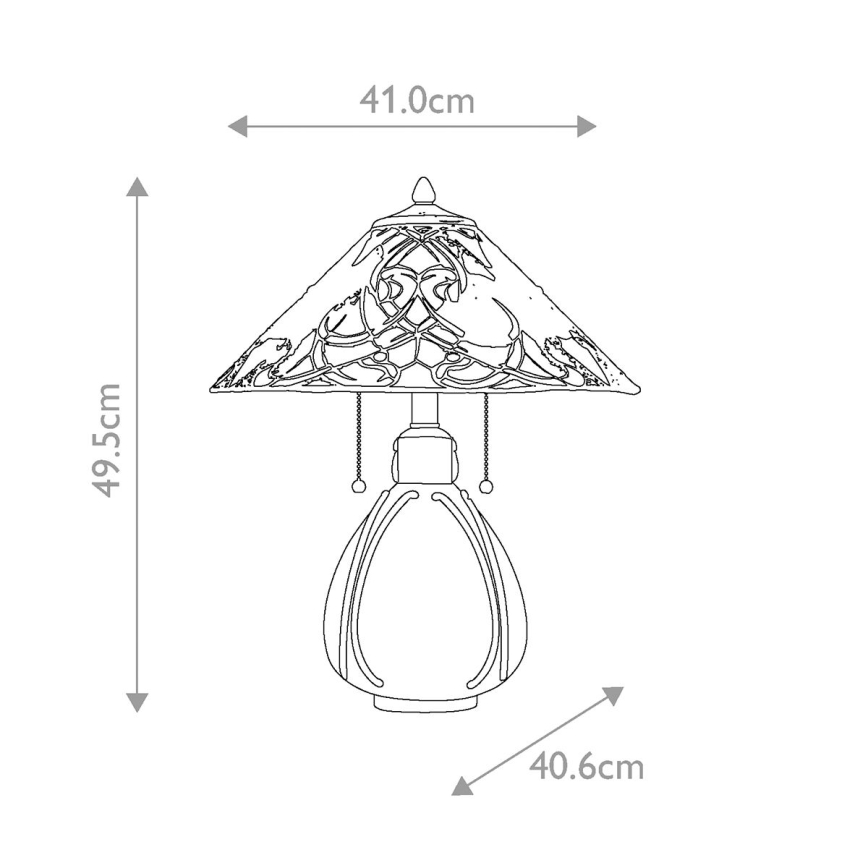 Elstead QZ-INDIA-TL - Bordslampa  INDIA 2xE27/75W/230V