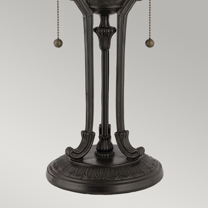 Elstead - Bordslampa INDUS 2xE27/60W/230V bärnsten glas
