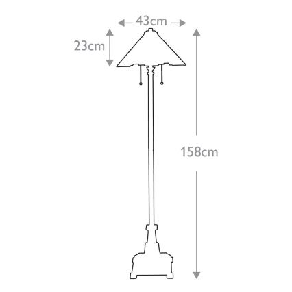 Elstead QZ-INGLENOOK-FL - Golvlampa  INGLENOOK 2xE27/60W/230V