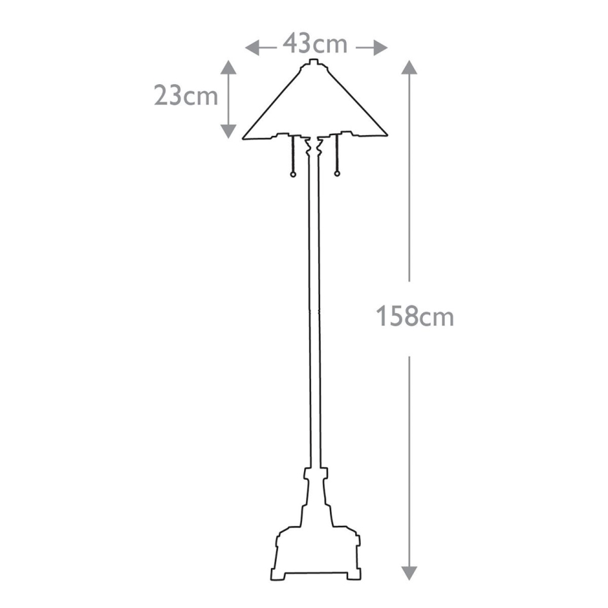 Elstead QZ-INGLENOOK-FL - Golvlampa  INGLENOOK 2xE27/60W/230V