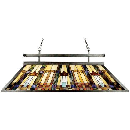 Elstead - Tiffany-kronlampa på kedja INGLENOOK 3xE27/100W/230V