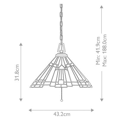 Elstead QZ-INGLENOOK-P-A - Takkrona på en kedja  INGLENOOK 3xE27/60W/230V