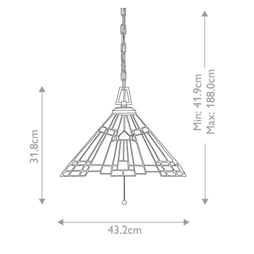 Elstead QZ-INGLENOOK-P-A - Takkrona på en kedja  INGLENOOK 3xE27/60W/230V