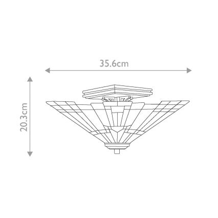 Elstead - Taklampa Tiffany INGLENOOK 2xE27/60W/230V