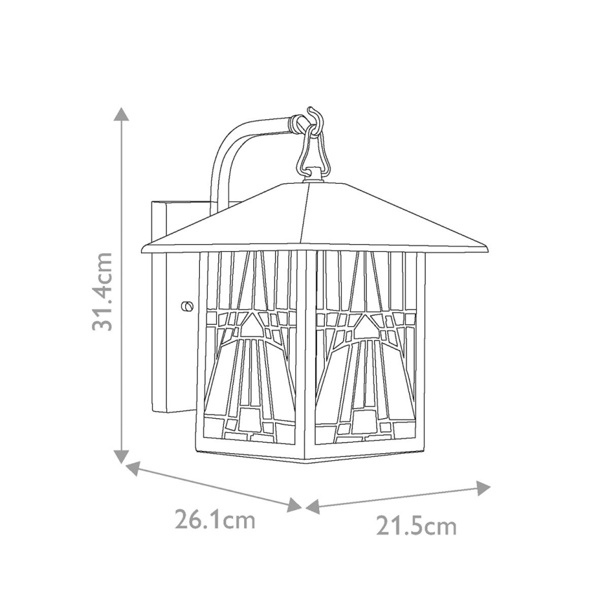 Elstead QZ-INGLENOOK2-M - Utomhus vägglampa  INGLENOOK 1xE27/60W/230V IP44