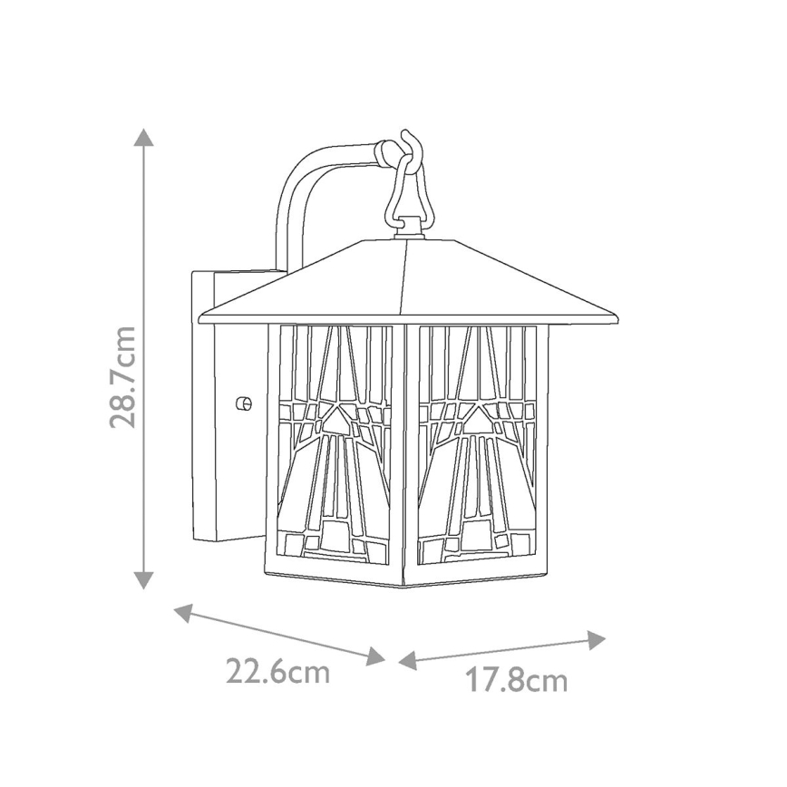 Elstead QZ-INGLENOOK2-S - Utomhus vägglampa  INGLENOOK 1xE27/60W/230V IP44