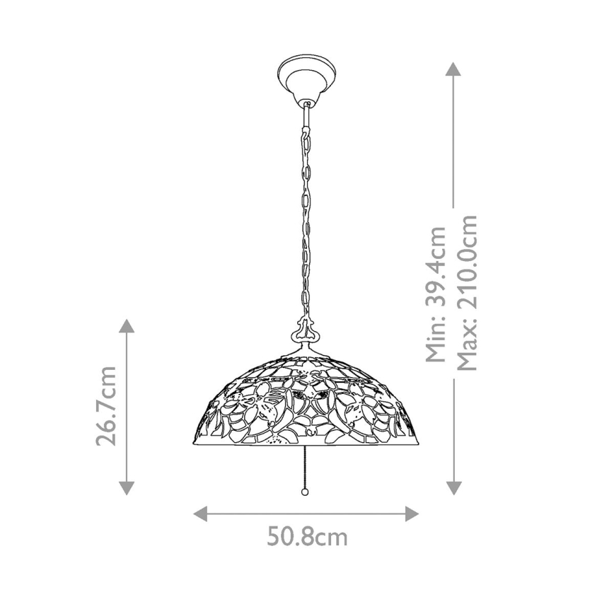 Elstead QZ-KAMI-P - Takkrona på en kedja  KAMI 3xE27/60W/230V