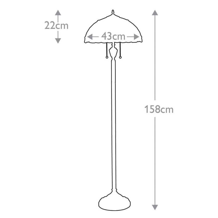 Elstead QZ-LARISSA-FL - Golvlampa  LARISSA 2xE27/100W/230V