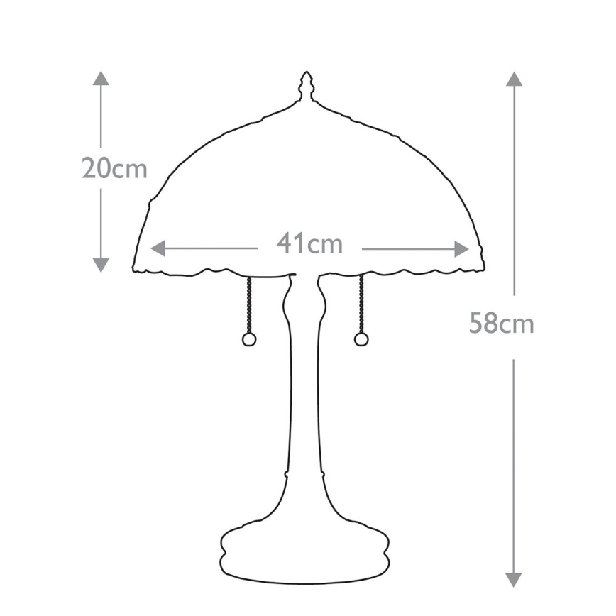 Elstead QZ-LARISSA-TL - Bordslampa  LARISSA 2xE27/60W/230V