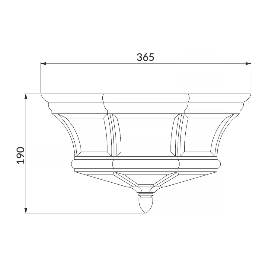 Elstead QZ-NEWBURY-F-PB - Utomhus taklampa  NEWBURY 3xE14/40W/230V IP44