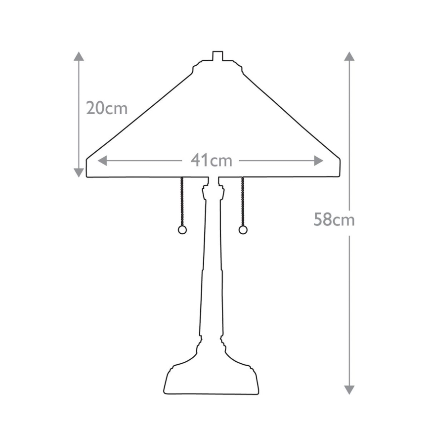 Elstead QZ-STEPHEN-TL - Bordslampa  STEPHEN 2xE27/60W/230V