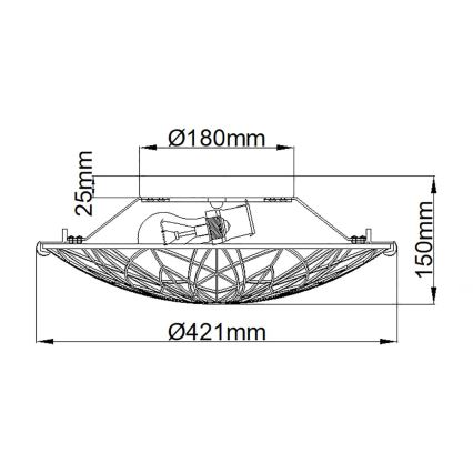 Elstead QZ-VICTORY-SF - Taklampa  VICTORY 2xE27/60W/230V