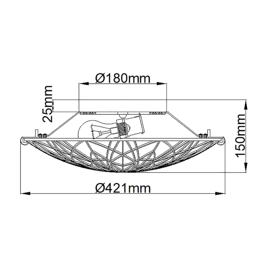 Elstead QZ-VICTORY-SF - Taklampa  VICTORY 2xE27/60W/230V