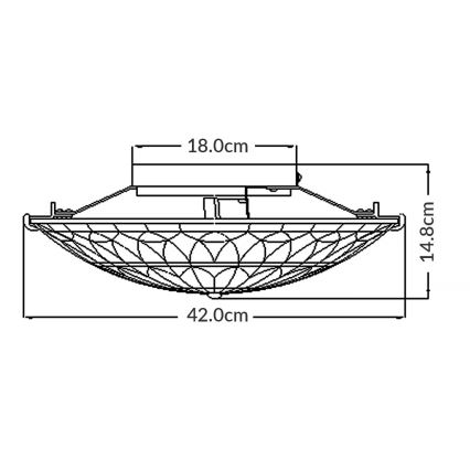 Elstead QZ-WEST-END-F - Taklampa  WEST 2xE27/75W/230V