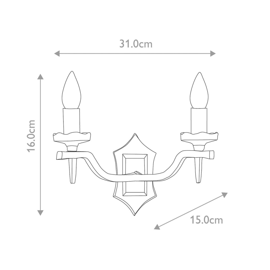 Elstead - Vägglampa RECTORY 2xE14/60W/230V