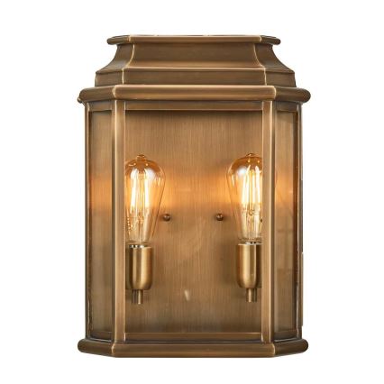Elstead - Vägglampa för utomhusbruk ST MARTINS 2xE27/60W/230V IP44 koppar