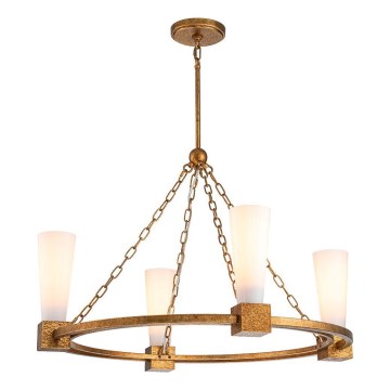 Elstead - Stångmonterad taklampa KRISTY 4xE27/40W/230V koppar