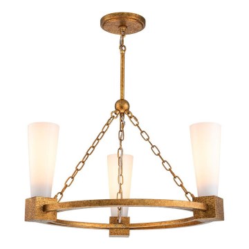 Elstead - Stavmonterad taklampa KRISTY 3xE27/40W/230V koppar