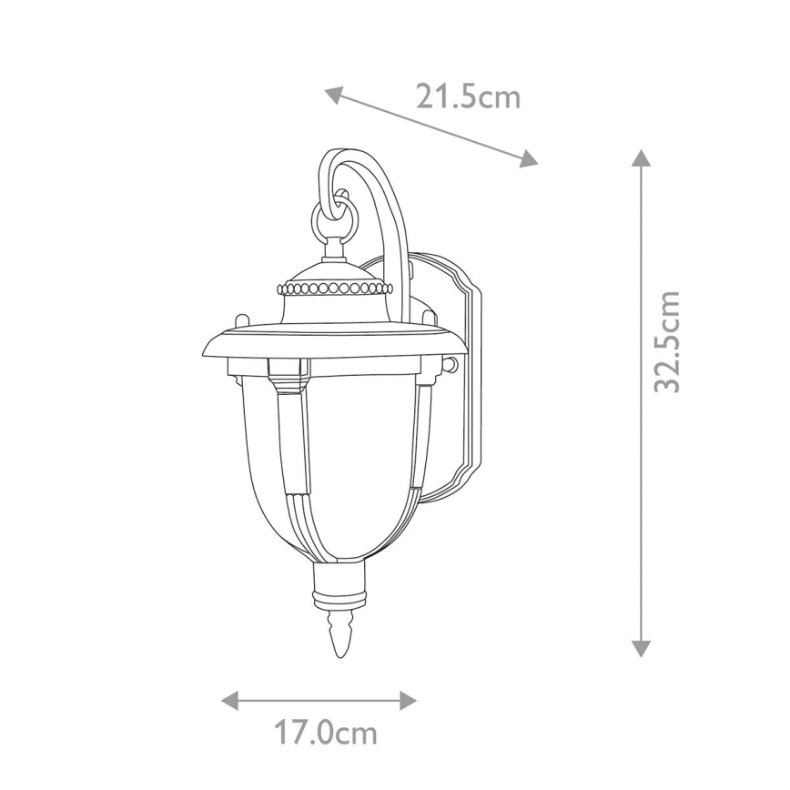 Elstead STL2-S-WB - Utomhus vägglampa  ST LOUIS 1xE27/100W/230V IP44