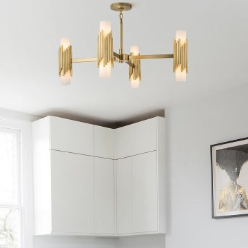 Elstead - Taklampa på stång MARVELE 8xE14/40W/230V guld