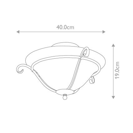 Elstead - Taklampa TORCHIERE 1xE27/60W/230V