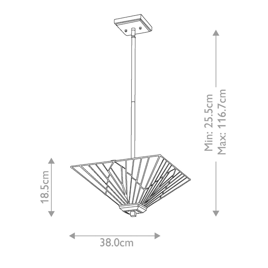 Elstead - Pendelkrona ALDERLEY 2xE27/60W/230V