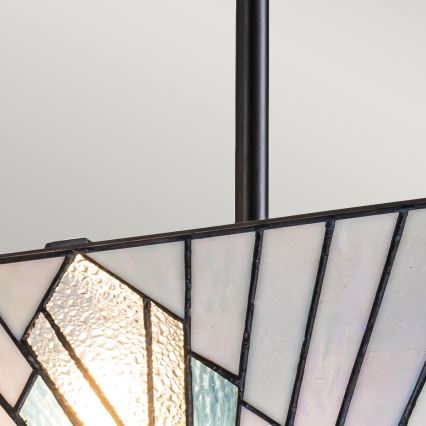 Elstead - Taklampa med stång Tiffany ALDERLEY 2xE27/60W/230V