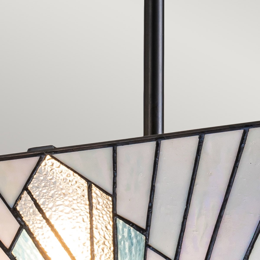 Elstead - Taklampa med stång Tiffany ALDERLEY 2xE27/60W/230V