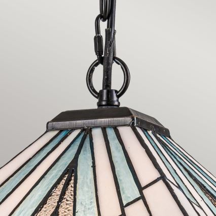 Elstead - Ljuskrona med kedja Tiffany ALDERLEY 1xE27/60W/230V