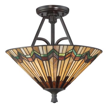 Elstead - Tiffany ALCOTT ytmonterad taklampa 2xE27/60W/230V