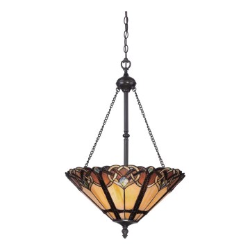 Elstead - Tiffany BELLE taklampa med kedja, 3xE27/100W/230V