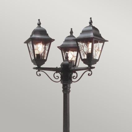 Elstead - Utomhuslampa NORFOLK 3xE27/100W/230V IP43 svart