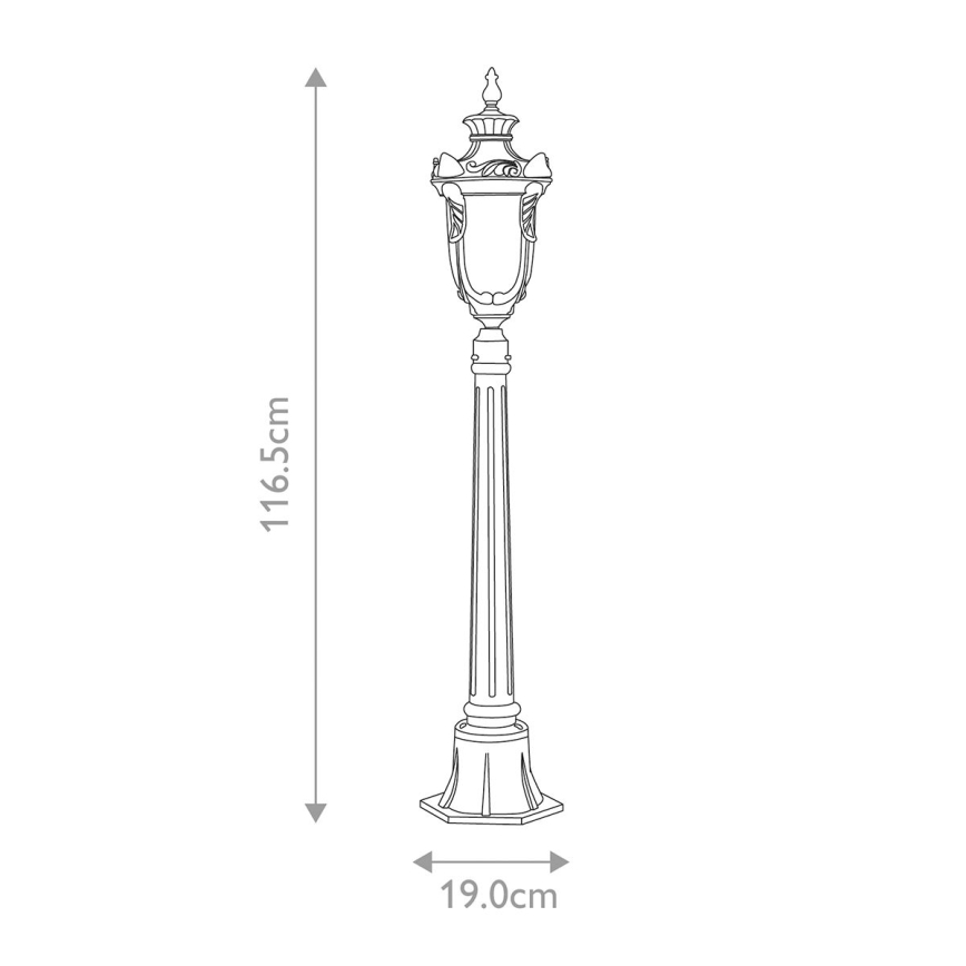 Elstead - Utomhuslampa PHILADELPHIA 1xE27/100W/230V IP44 svart